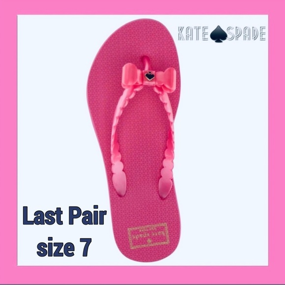 Kate Spade Denise Bow Flip Flop, Pink & Gold, Size 7/8 - Picture 4 of 10
